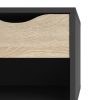 Nordic Bedside Table - Black with Oak drawer - Image 3