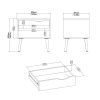 Nordic Bedside Table - Black with Oak drawer - Image 7