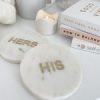 His marble coaster