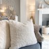 Luxury super soft taupe cushion