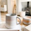 Tonal grey glazed mug