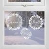 Festive wreath window stickers