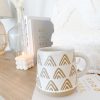 Nordic two tone triangles mug