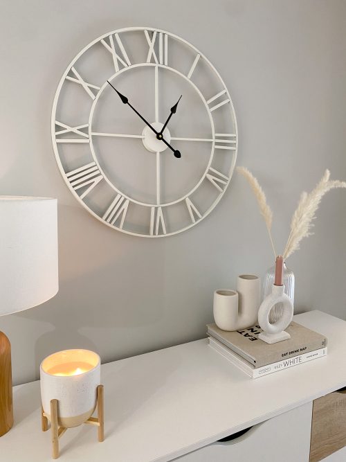 White skeleton wall clock - 2 sizes - Image 6