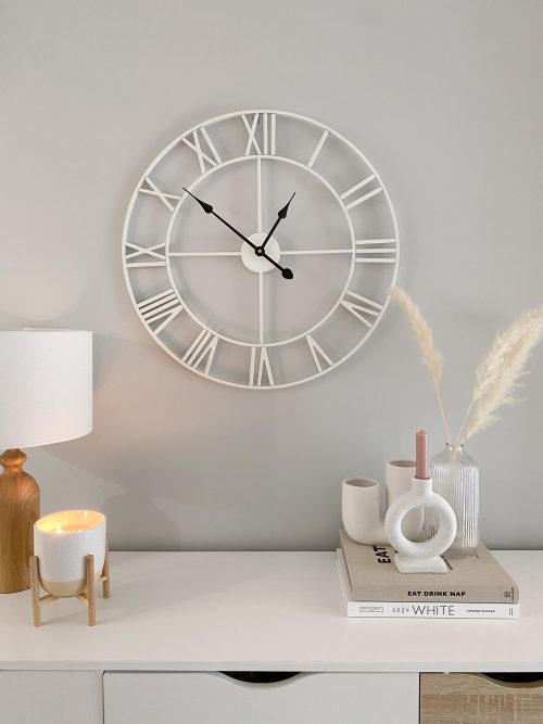 White skeleton wall clock - 2 sizes - Image 5