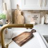Dark stained wood loop handled board - Image 2