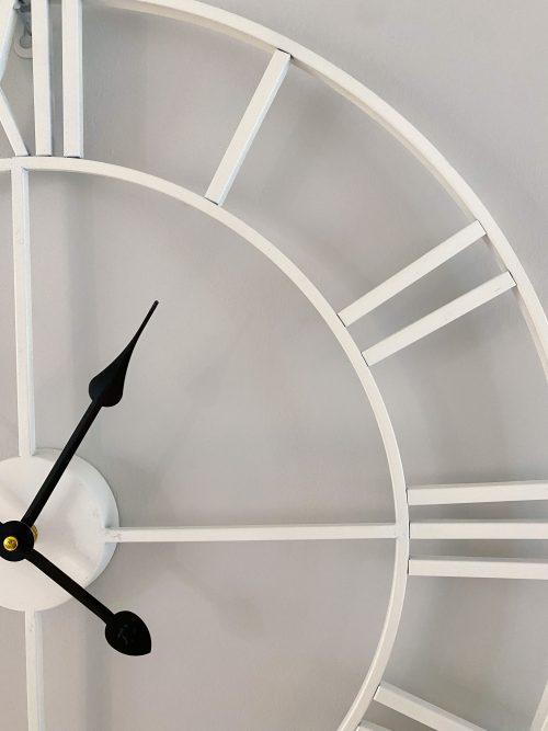 White skeleton wall clock - 2 sizes - Image 4