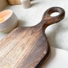 Dark stained wood loop handled board - Image 3