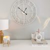 White skeleton wall clock - 2 sizes