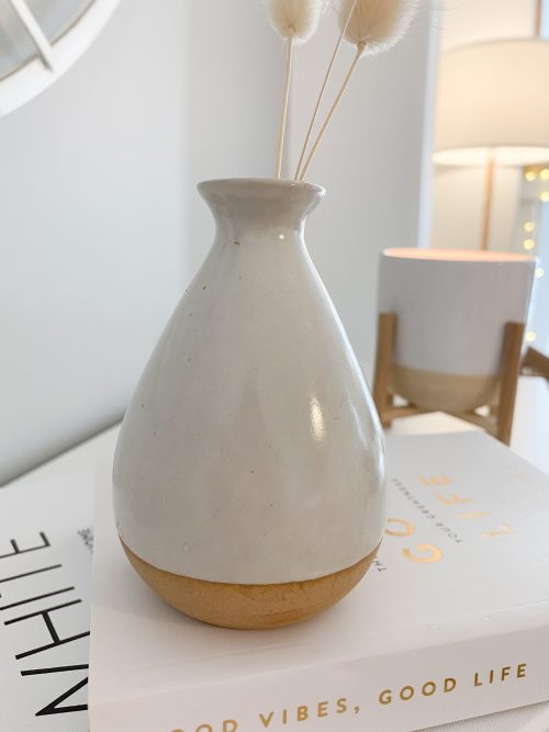 Two tone ceramic bud vase - Image 4