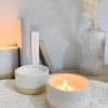 Pair of two tone candle pots