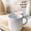 Waves stoneware mug