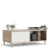 Fika Coffee Table with sliding top - Jackson Hickory Oak & Matt White - Image 5