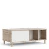 Fika Coffee Table with sliding top - Jackson Hickory Oak & Matt White