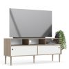 Fika TV unit - Jackson Hickory Oak & Matt White - Image 3