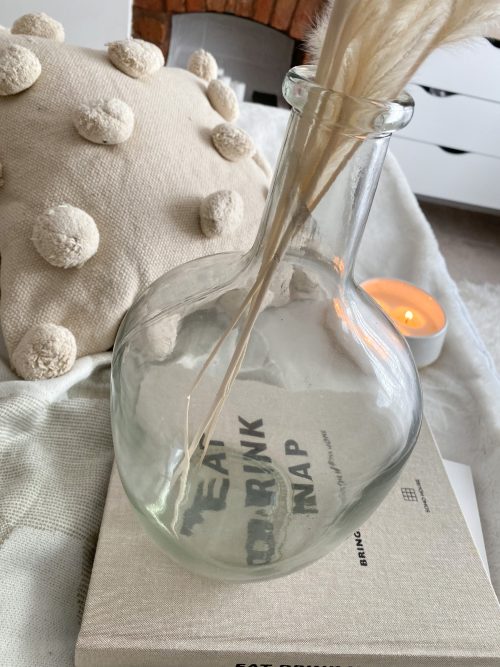 Large glass bottle vase - Image 6
