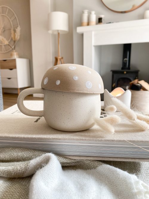 Ceramic lidded mushroom mug - Image 4