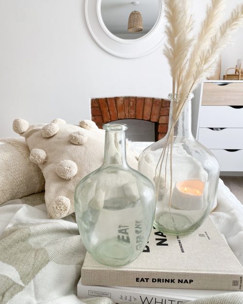 Large glass bottle vase - Image 3