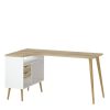 Nordic corner desk - White & Oak