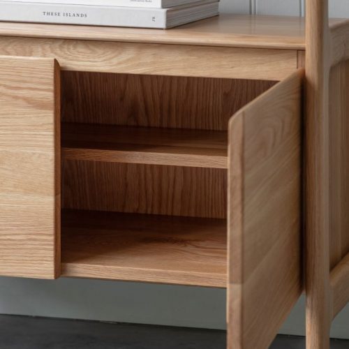 Scandi bookcase with low doors - Image 4