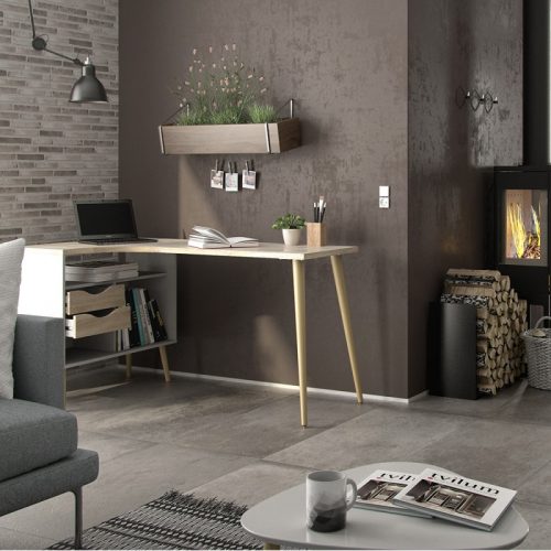 Nordic corner desk - White & Oak - Image 3