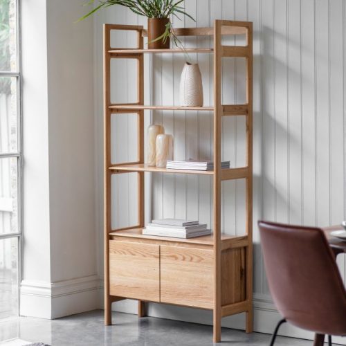 Scandi bookcase with low doors - Image 2