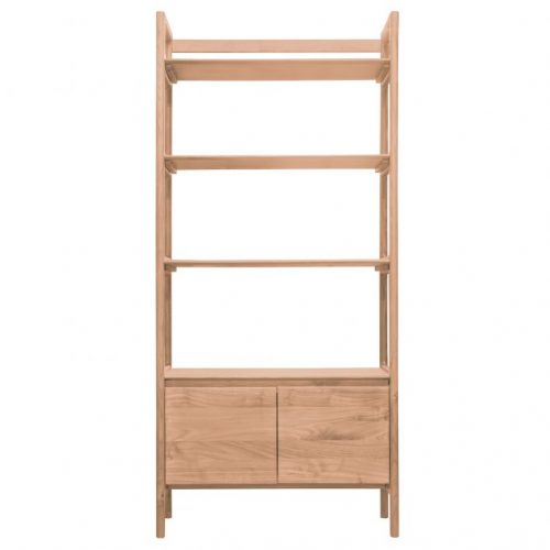 Scandi bookcase with low doors