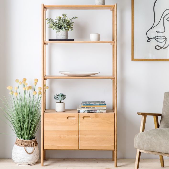 Scandi bookcase with low doors Perfectly Lovely Interiors