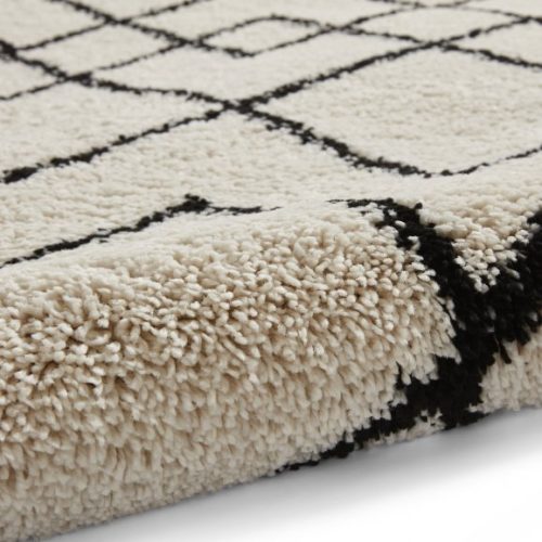 Nomad white & black diamond rug - 2 Sizes - Image 5