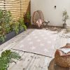 Falmouth Star outdoor rug - Rose & Cream - 3 sizes