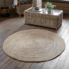 Natural 1.2m round rug