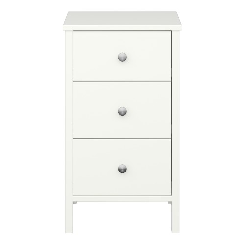 Bergen tall bedside table White Perfectly Lovely Interiors