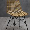 Pair of Rattan dining chairs - Image 2