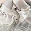 Light weight soft stripe cotton throw with tassels - Image 2