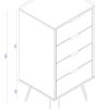 Helsinki narrow chest - 4 drawers - Image 4