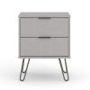 Helsinki grey bedside table- 2 drawers - Image 2