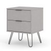 Helsinki grey bedside table- 2 drawers