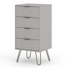 Helsinki grey narrow chest - 4 drawers
