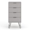 Helsinki grey narrow chest - 4 drawers - Image 2