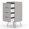 Helsinki grey narrow chest - 4 drawers - Image 3