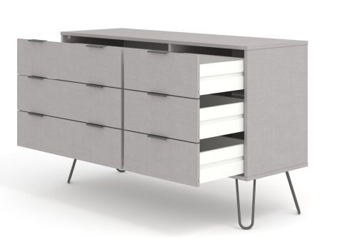 Helsinki grey extra wide chest - 3 +3 drawers - Image 3