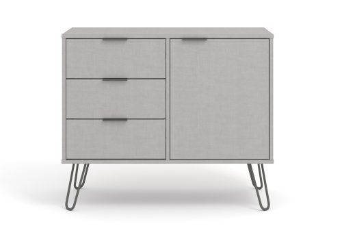 Helsinki grey small sideboard - 1 door & 3 drawers - Image 3