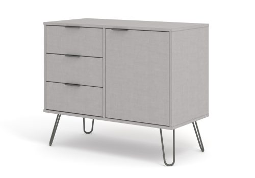 Helsinki grey small sideboard - 1 door & 3 drawers - Image 4