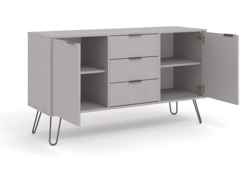 Helsinki grey large sideboard - 2 doors & 3 drawers - Image 3