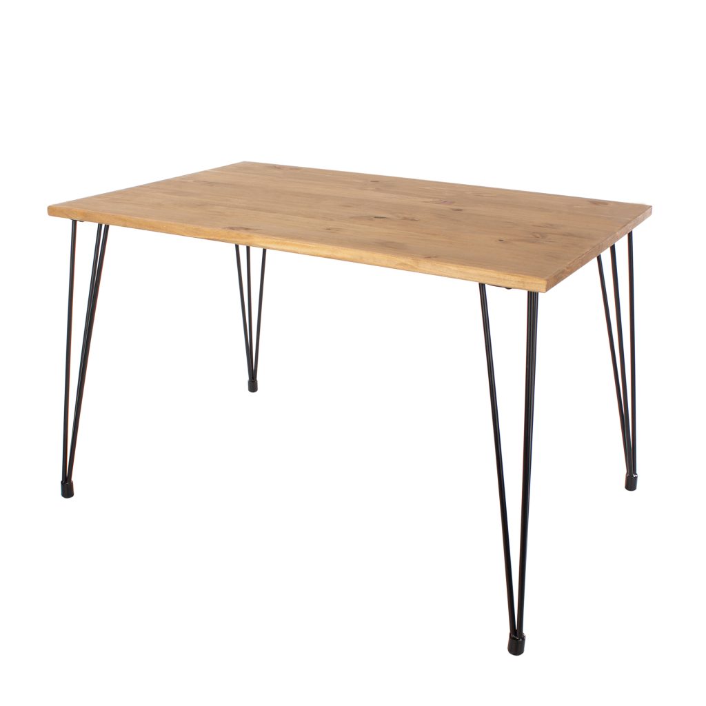Oak table outlet hairpin legs