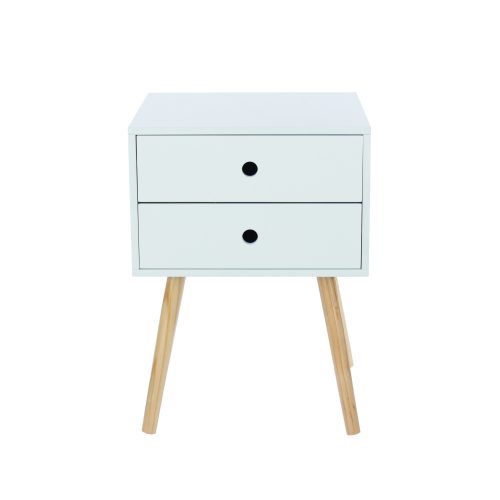 Norway Bedside table - Wooden legs - 3 Colour options - Image 4