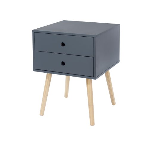 Norway Bedside table - Wooden legs - 3 Colour options - Image 8
