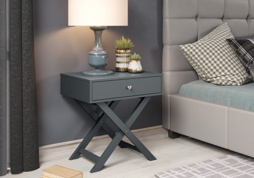 Cross leg Bedside table - 3 Colour options - Image 7