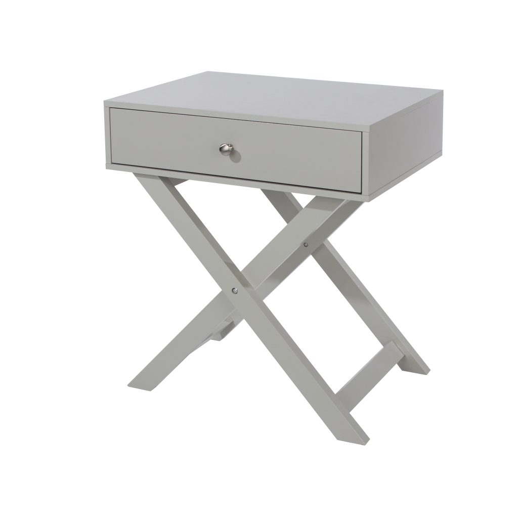 Black cross on sale legged bedside table
