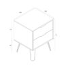 Helsinki bedside table- 2 drawers - Image 5